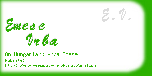 emese vrba business card